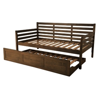 Copper Grove Kutaisi Wood Daybed (With Trundle - Rustic Walnut)