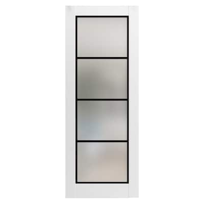 Slab Barn Door Panel 18 x 80 Planum 2132 White Silk Sturdy Finished