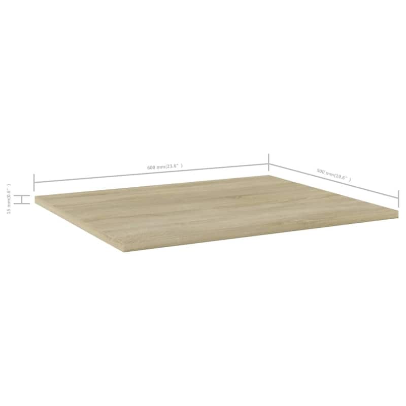 vidaXL Bookshelf Boards 4 pcs Sonoma Oak 23.6"x19.7"x0.6" Chipboard