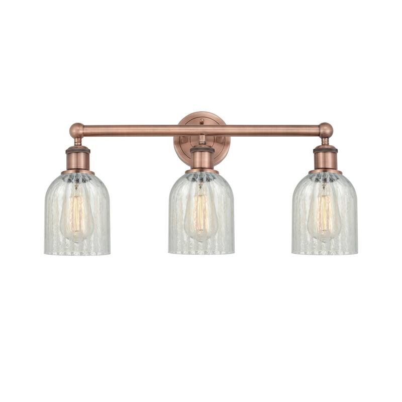 Innovations Lighting 616-3W-12-23 Caledonia Vanity Caledonia 3 Light - Antique Copper / Mouchette