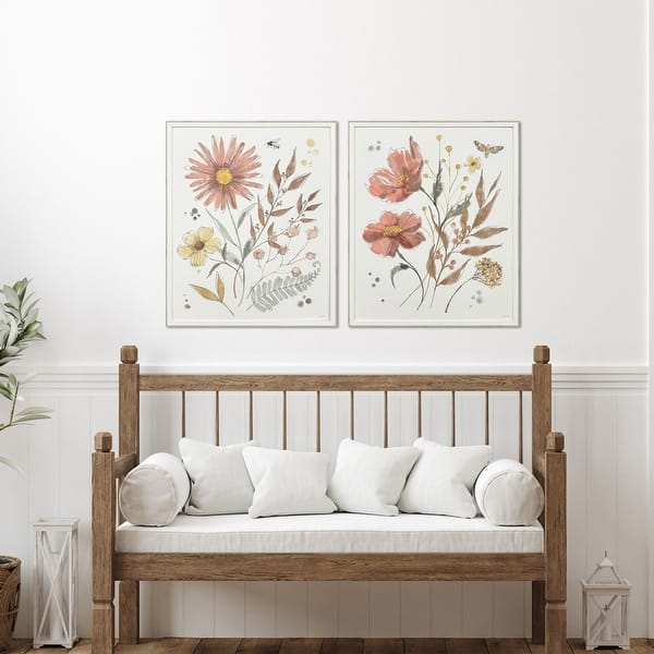 slide 2 of 4, Paragon Full Bloom I Framed Art - Set of 2 2-piece Set
