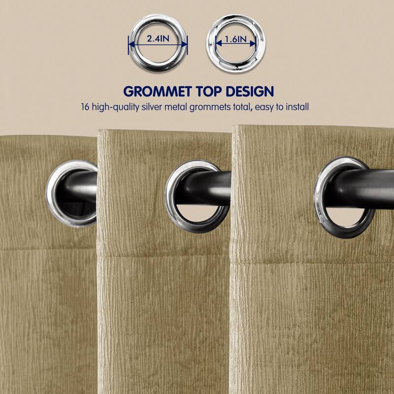 Subrtex Blackout Curtain Solid Thermal Window Drapes Panel Pair