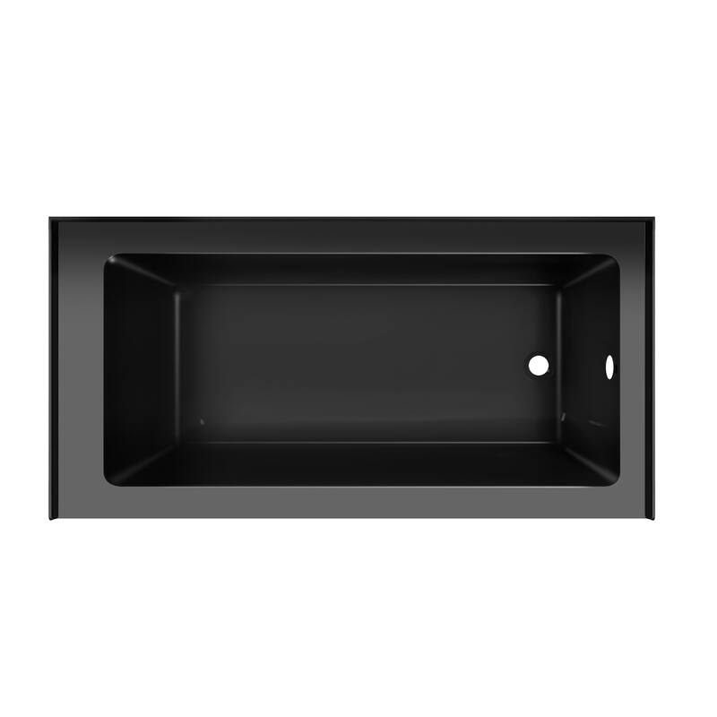 Fine Fixtures Acrylic-Fiberglass Soaking Bathtub, White. Alcove/Apron Front