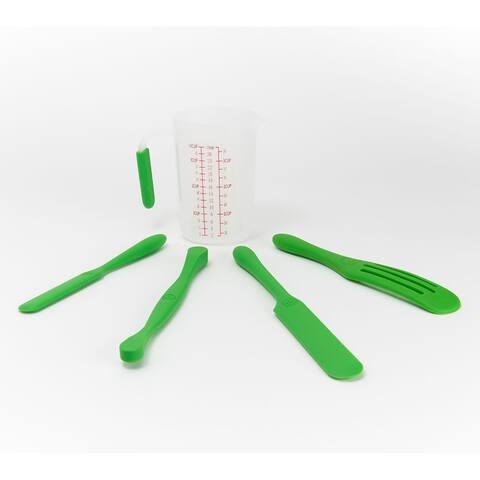 Mad Hungry 4-Pc Silicone Spurtle Baking Prep Set w/ Measuring Cup Model