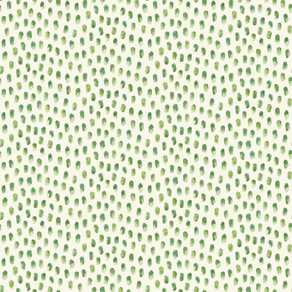 Chesapeake Sand Drips Green Painted Dots Wallpaper