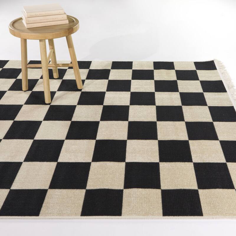 Pearse Checkered Color Block Area Rug