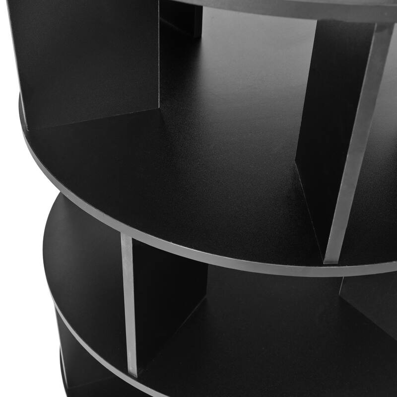 7-Tier Round Rotating Shoe Rack Tower, Spinning Shoe Shelf with 5 Grids Per Layer, Shoe Closet Organizer for Entryway