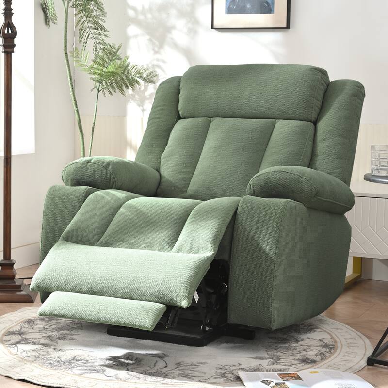 Power Lift Recliner Chair,Fabric Lift Chairs w/Extended Footrest,Theater Seating with 2 Cup Holders,Side Pockets,Remote Control