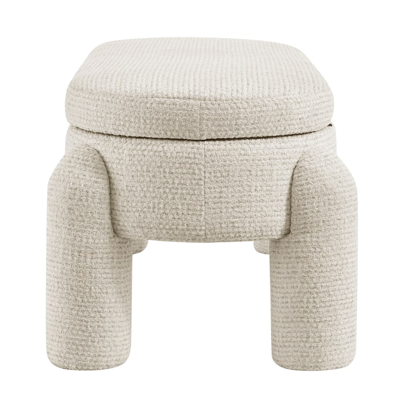 NPD Furniture Bowden Chenille Upholstered Bench