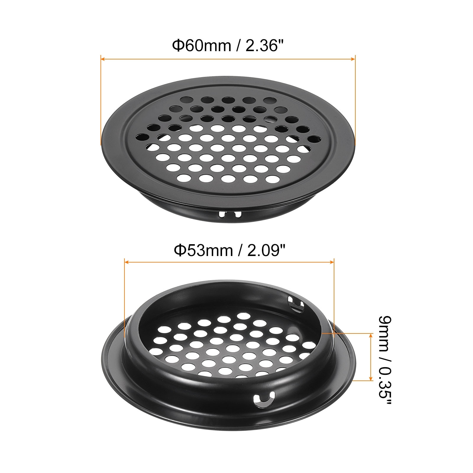 Circular Air Vents, Stainless Steel Mesh Hole Round Soffit Vents for Shoe Cabinet, TV Cabinet, Wardrobe