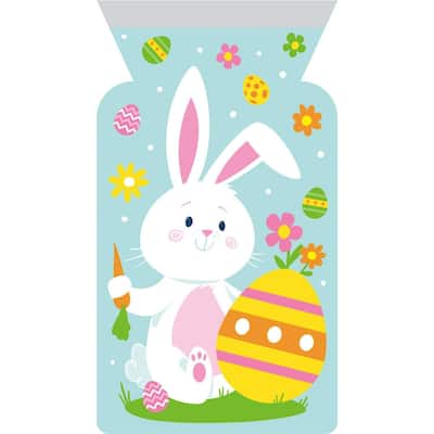Easter Bunny Party Treat Favor Bags - 9" - Multicolor - Club Pack of 144