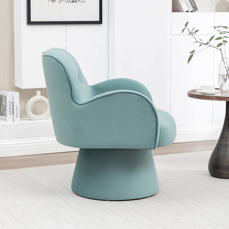 SEYNAR Modern Glam Velvet 360 Degree Swivel Armchair