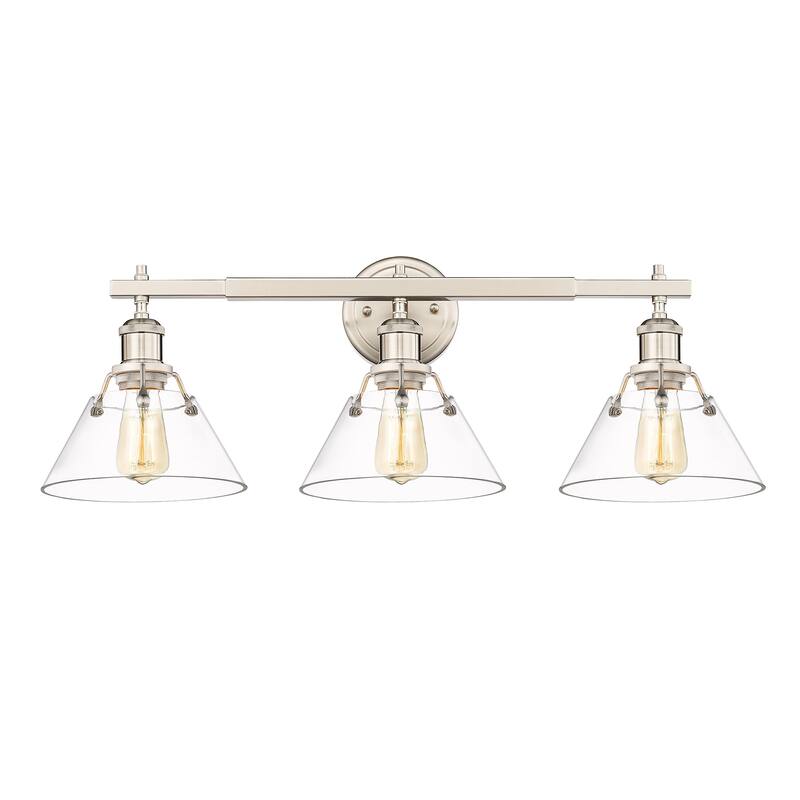 Yep by Golden Lighting Orwell 3-light Vanity in Pewter and Clear Glass - Silver