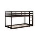 preview thumbnail 14 of 16, Espresso Solid Rubber Wooden Twin over Twin Loft Bed with Ladder for Home