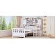 preview thumbnail 13 of 16, Twin Size Wood Platform Bed with Integrated Bookshelf Headboard, Built-In Desk Workspace
