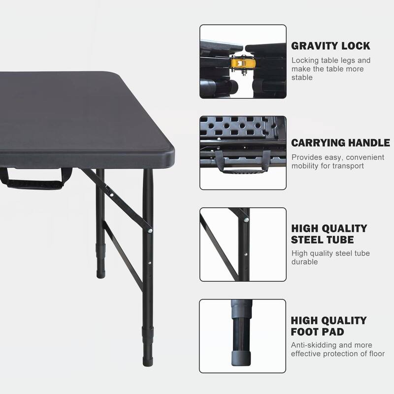 4ft Portable Foldable Table for Camping