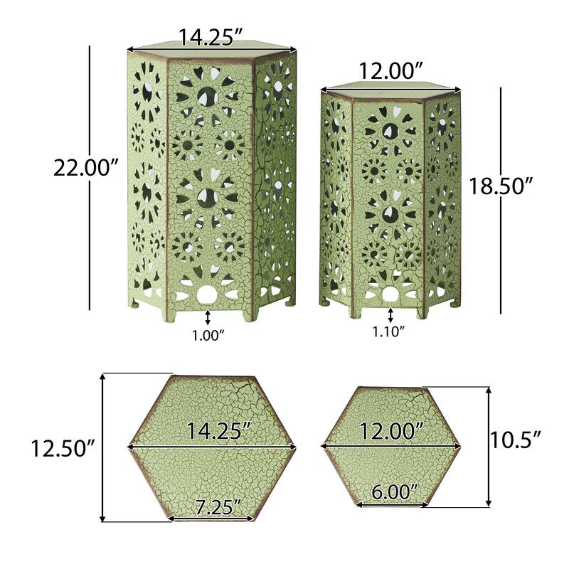 Eliana Outdoor 12-inch and 14-inch Nested Side Table Set by Christopher Knight Home