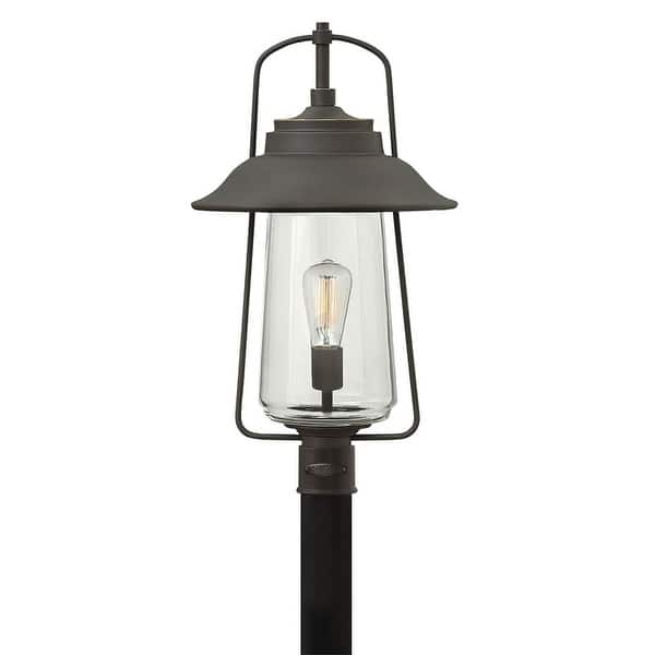 slide 2 of 4, Hinkley Lighting Belden Place 1 Light 22" Tall Post Light with Clear Oil Rubbed Bronze