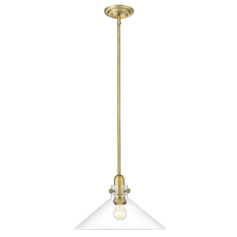 Dwyer 1-light Pendant w/ Clear Glass - Antique Brass