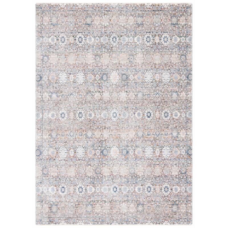 SAFAVIEH Princeton Gusta Vintage Rug - 6'7" Square - Ivory/Blue