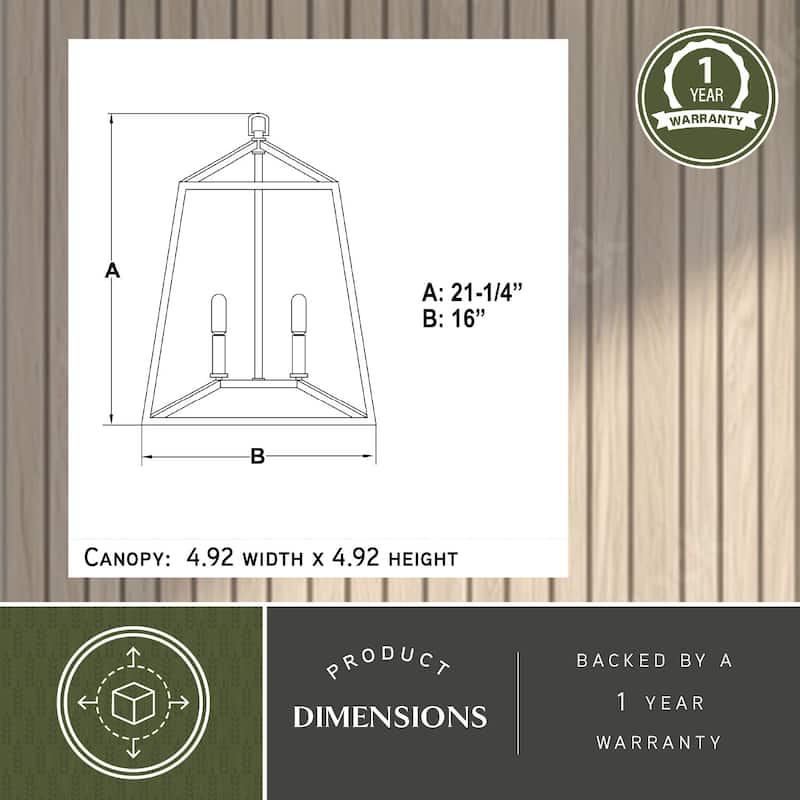 Hayes Black Farmhouse Open Cage Indoor/ Outdoor Pendant Lantern