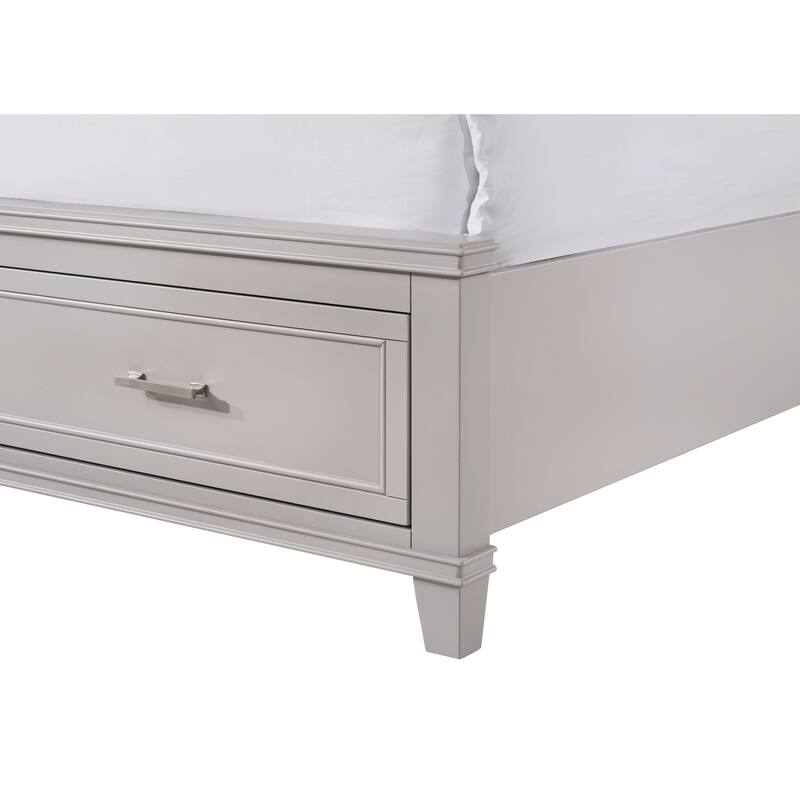 Luxurious King-Size Storage Bed with Stylish Headboard for Ultimate Comfort