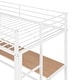 preview thumbnail 23 of 24, Useful Design Metal Loft Bed With Two Shelves and Built-in Dsek, Efficient space, Twin Size