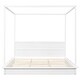 preview thumbnail 5 of 8, LED Canopy Bed, Queen Size Canopy Platform Bed wSupport Slats, White