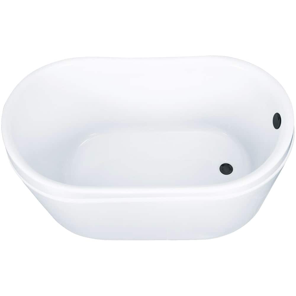 Kingston Brass VTRS522928M Aqua Eden 52" Free Standing Acrylic Soaking