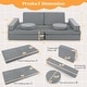 preview thumbnail 19 of 17, Costway 10 PCS Kids Play Sofa Set Modular Convertible Foam Folding - See Details