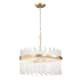 Casandra 5-light Shiny Bronze Chandelier with Clear Glass Bars - Shiny Bronze