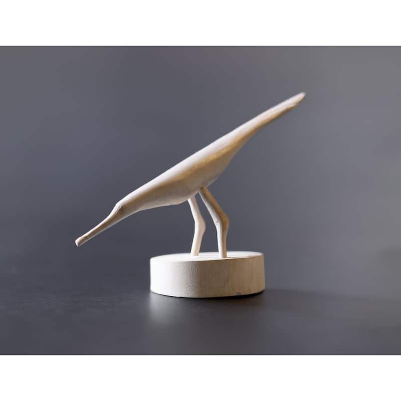 Wooden Bird Tabletop Figure - 12" - White