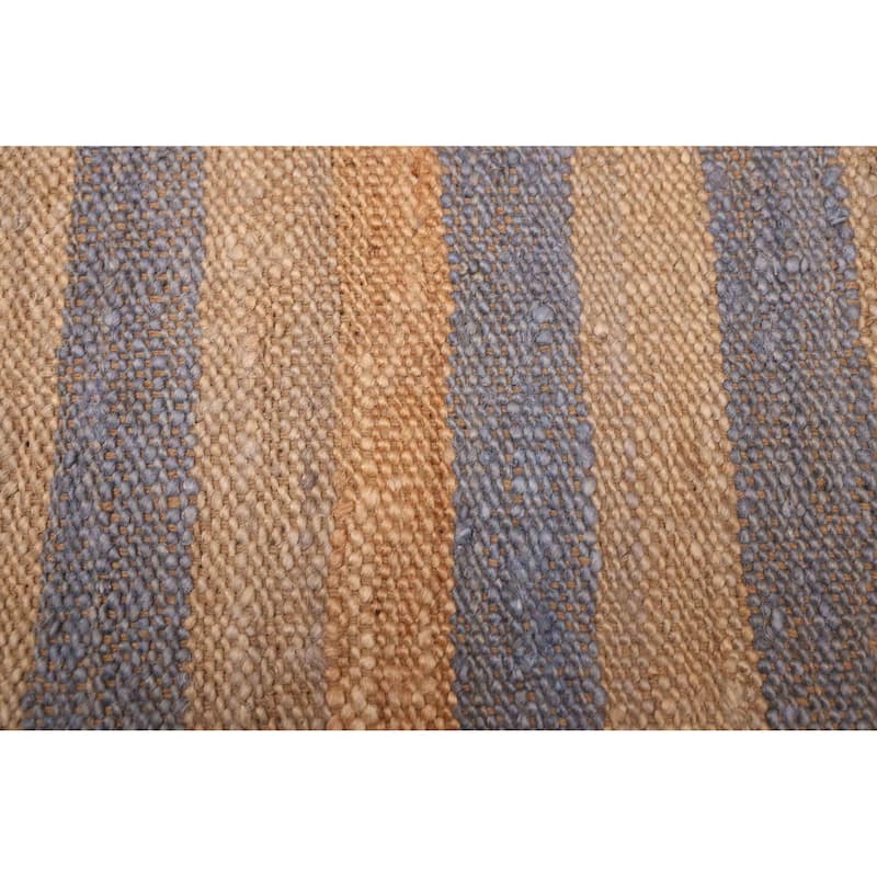 ECARPETGALLERY Flat-Weave Palas Denizli Light Khaki Jute Kilim - 5'5 x 8'1