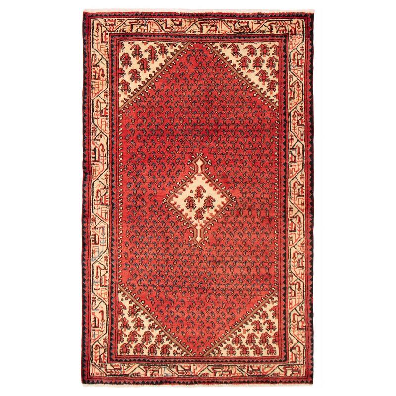 ECARPETGALLERY Hand-knotted Andelz Red Wool Rug - 4'2 x 6'11 - Red - 4'2 x 6'11