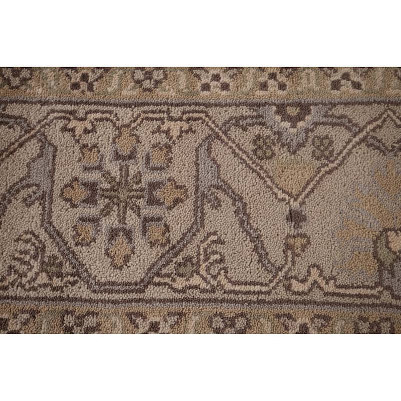 Gray Oushak Oriental Area Rug Handmade Wool Carpet - 8'3"x 9'11"