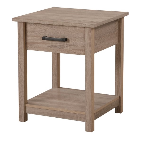 Elegant Dove Tailed Drawer Bedside Table, Wood Nightstand Side Table