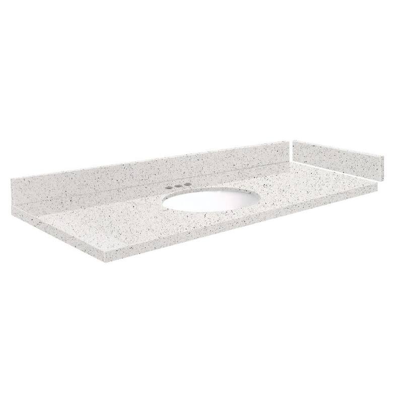 Transolid VT54.75x22-1OU-4 Silestone 55" Quartz Vanity Top with