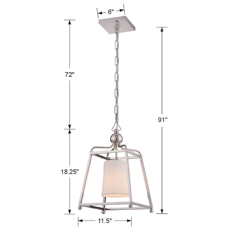 Crystorama Lighting Group Sylvan Single Light 11-1/2" Wide Pendant