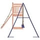 preview thumbnail 15 of 15, vidaXL Swing Set Outdoor Backyard Wooden Playground Equipment for Kids Age 3-8