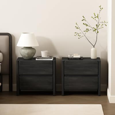 Manhattan Comfort Linda Modern 2 Drawer Nightstand Set of 2