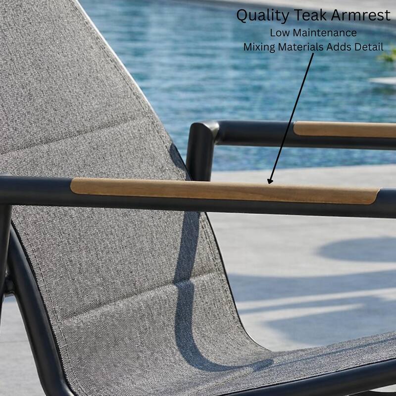 Vonn Relaxed Dark Grey 5-Piece Aluminum Outdoor Chat Set