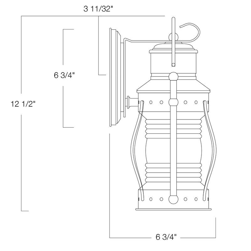 Elk Home Seafarer Bronze 1 Light Outdoor Wall Sconce