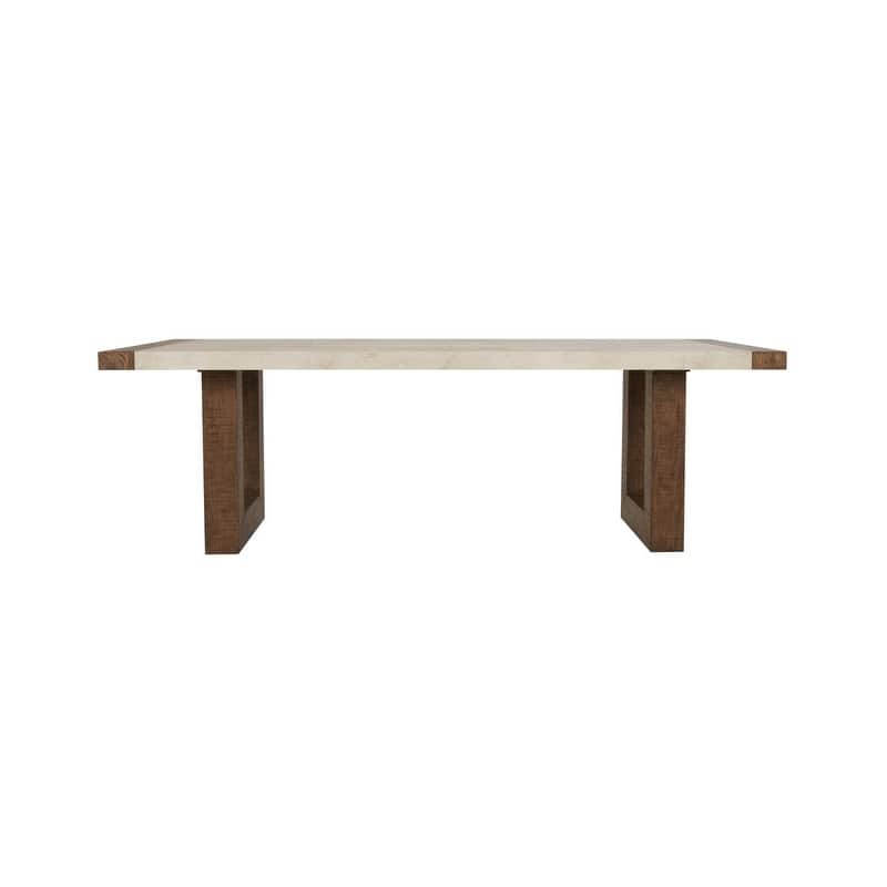 Glenwood 94" Dining Table by Kosas Home - Alabaster White / Chestnut