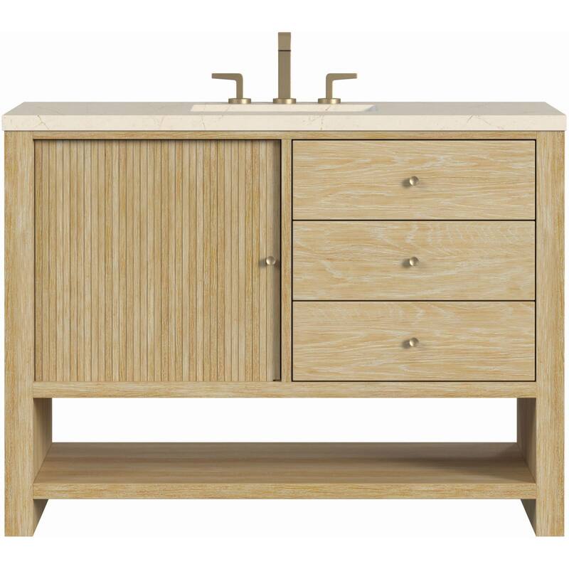 James Martin Vanities D404-V48-3EMR Marigot 48" Single Basin Wood - Sunwashed Oak - Oak Finish