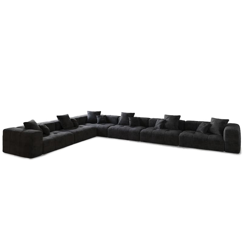 183''W Large Linen Corner Sectional Couch for Living Room Sofa Set