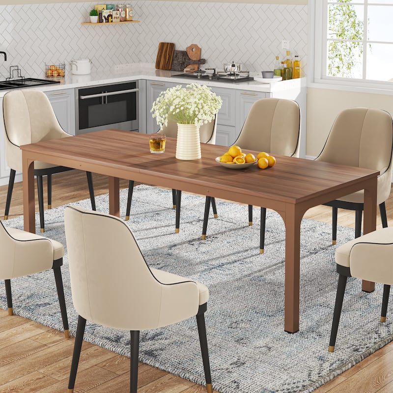 Dining Table for 6-8 Person, 78 inch Long Rectangular Kitchen Dining Table for Living Room