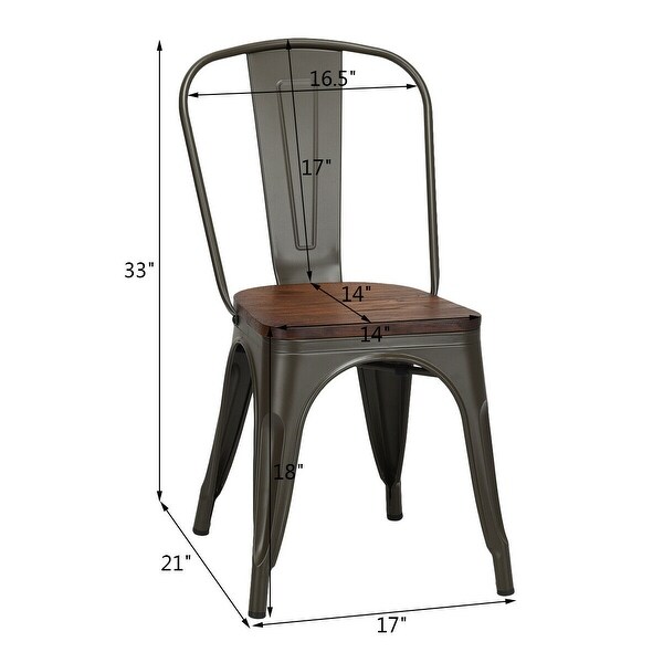 Costway metal dining outlet chairs