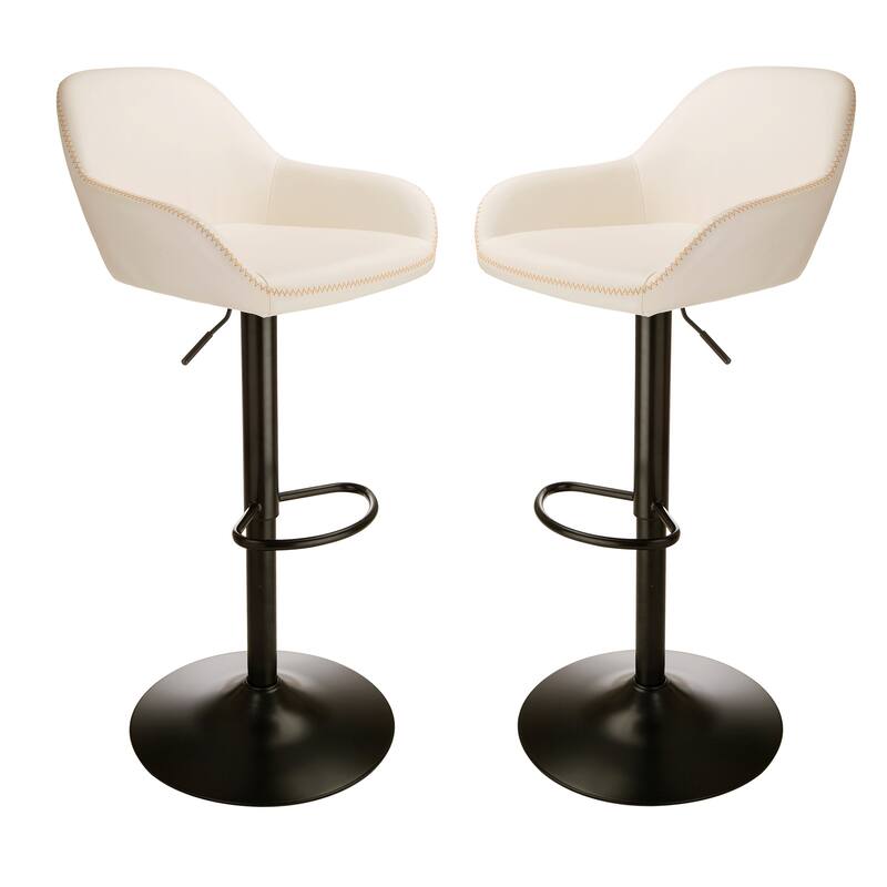 Glitzhome 41"H Round Wood Top High Pub Table with Gaslift Adjustable Swivel Bar Stools Set