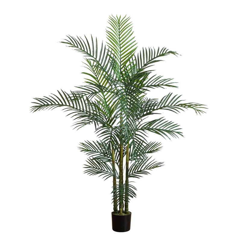 Areca Palm Artificial Potted Tree - 6' - Green