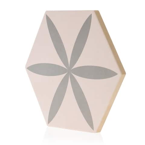 Industry Tile 7x8 Norway Pink Flower Porcelain Floor and Wall Tile (5.04 Sq. Ft./ 18 pcs per box)